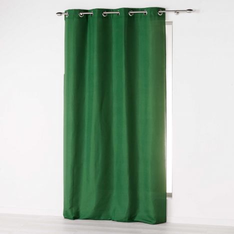 Absolu Plain Eyelet Single Curtain Voile Panel - Green