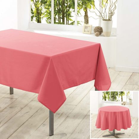 Essentiel Plain Tablecloth - Coral Pink