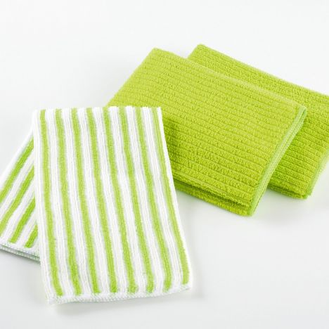 Cuistot Set of 3 Microfibre Kitchen Towels - Green