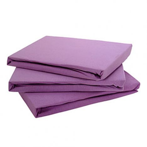 Jersey 100% Cotton Fitted Sheet Lilac