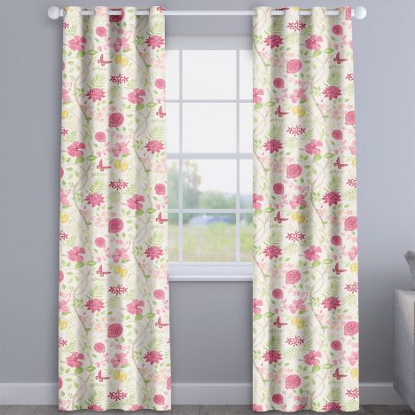 Amazon Fuchsia Pink Floral Made To Measure Curtains