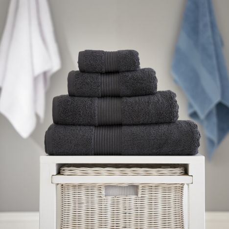 Bliss Pima 100% Cotton 650gsm Bathroom Towel - Steel Grey