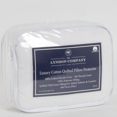 Pair of Luxury 180TC Cotton Pillow Protectors
