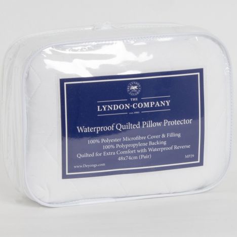 Pair of Waterproof Pillow Protectors with Microfibre Front