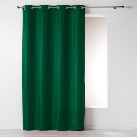 Riad Jacquard Eyelet Curtain Panel - Green