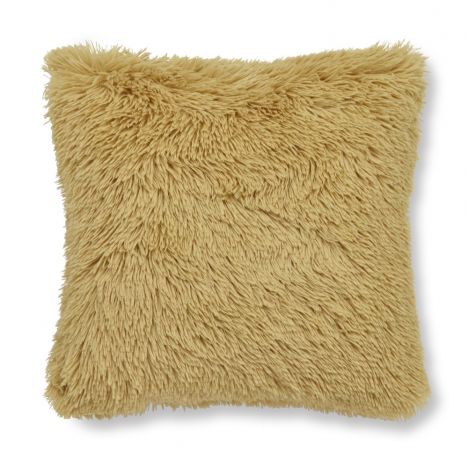 Catherine Lansfield Cuddly Cushion Cover - Ochre Yellow