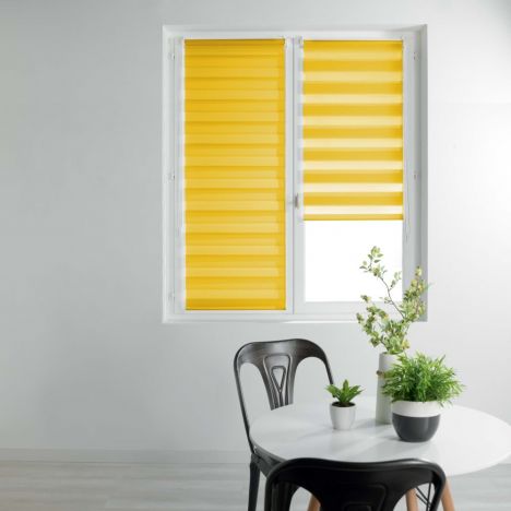 Day and Night Plain Roller Blind - Yellow