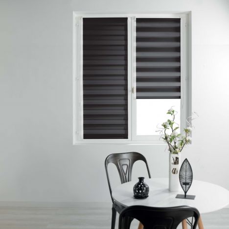 Day and Night Plain Roller Blind - Black