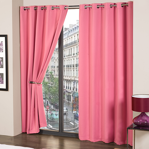 Thermal Eyelet Blackout Curtains Pink | Tony’s Textiles | Tonys Textiles