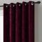 Plain Chenille Fully Lined Eyelet Curtains - Plum Purple