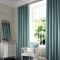 Melanie Teal Blue Made to Measure Curtains