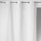 Plain 100% Cotton Panama Single Curtain Panel with Eyelets - White