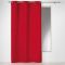 Plain 100% Cotton Panama Single Curtain Panel with Eyelets - Red
