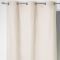 Plain 100% Cotton Panama Single Curtain Panel with Eyelets - Cream
