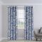 Bergen Blue Modern Floral Made To Measure Curtains