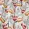 Flower Power Scarlet Red Modern Floral Made To Measure Curtains