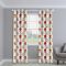 Pomegranate Scarlet Red Modern Floral Made To Measure Curtains