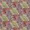 Manila Leaves Cranberry Red Roman Blind
