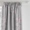Catherine Lansfield Canterbury Fully Lined Tape Top Floral Curtains - Grey