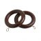 County Wood Fixed 28mm Complete Curtain Pole Set - Chestnut