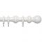County Wood Fixed 28mm Complete Curtain Pole Set - White