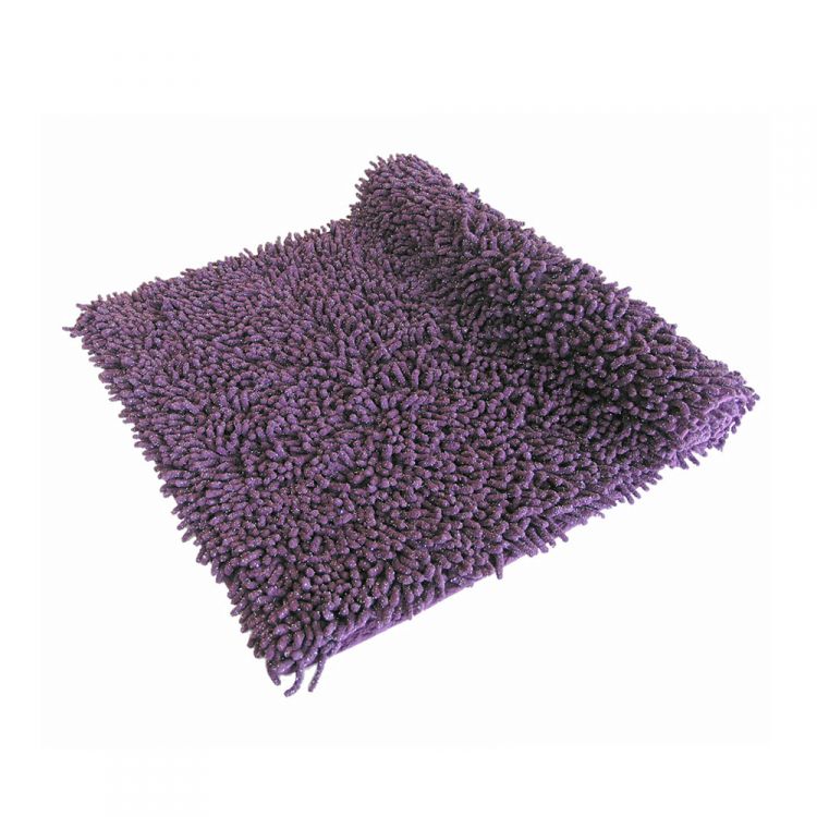 Luxury Sparkle 100% Cotton Chenille Rug/Bath Mat Purple | Tonys Textiles