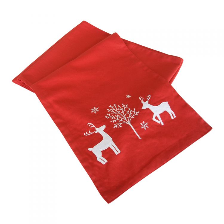 Christmas | Noel | Red | Table Runner | | Tonys Textiles