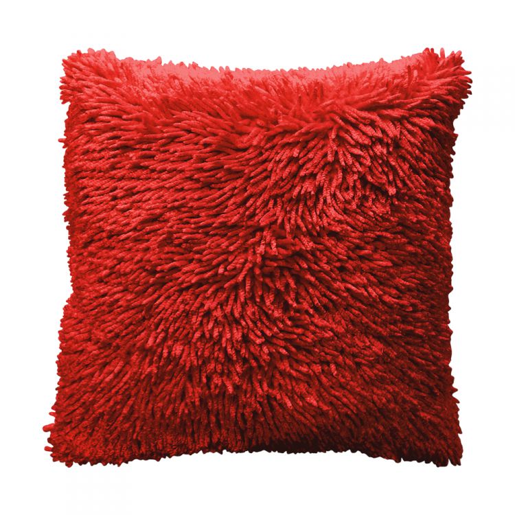 Shaggy | Chenille | Red | Cushion cover | Tony's Textiles | | Tonys ...