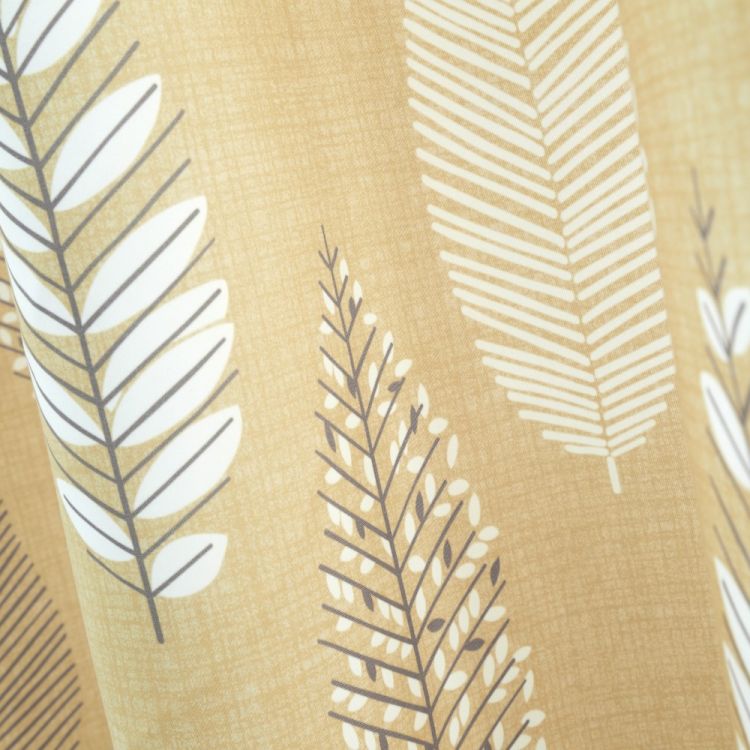 Catherine Lansfield | Stockholm Leaves | Curtains | Ochre Yellow ...